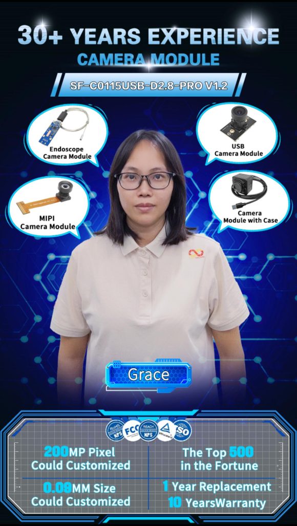 Hi everyone, this is Grace, nice to meet you. We have designed a small diameter 2.8mm endoscope camera module. It match 4pcs LED & steel shell with D105 wide angle lens. Plug and play, suitable for dental, ENT medical fields. There are TypeC version and wire version. Any interested, we will share the datasheet with price for you. Please feel free to contact us.